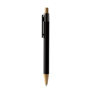 Bolígrafo metálico Stamina Copla 1506, negro, vista frontal del bolígrafo