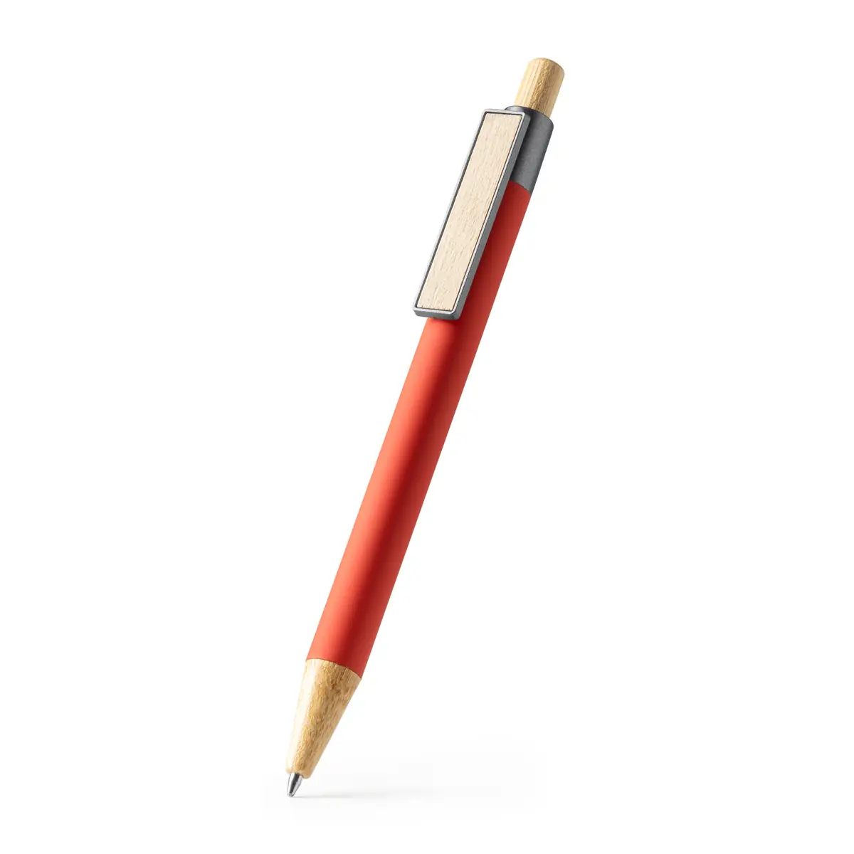 Bolígrafo metálico Stamina Copla 1506 2 Bolígrafo metálico Stamina Copla 1506, rojo, vista del bolígrafo en perspectiva