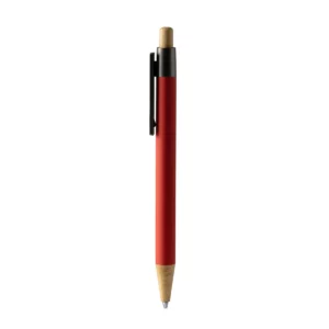 Bolígrafo metálico Stamina Copla 1506, rojo, vista frontal del bolígrafo