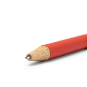 Bolígrafo metálico Stamina Copla 1506, rojo, detalle de la punta de bambú