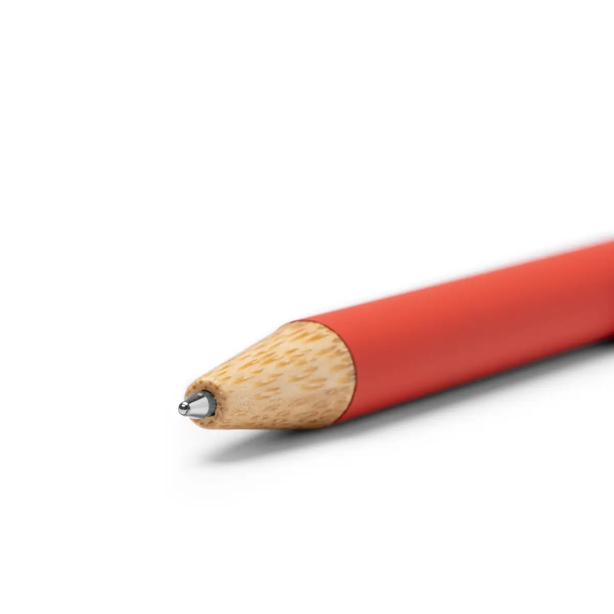Bolígrafo metálico Stamina Copla 1506 3 Bolígrafo metálico Stamina Copla 1506, rojo, detalle de la punta de bambú