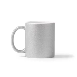 Taza con purpurina Stamina Fiona 1508, plata, vista frontal del producto