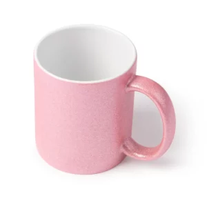 Taza con purpurina Stamina Fiona 1508, rosa claro, vista superior del interior de la taza