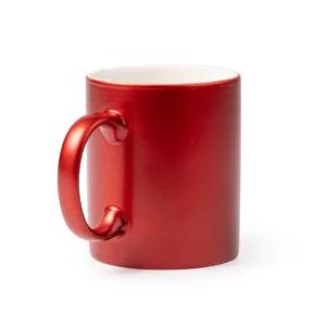 Taza de cerámica para láser Stamina Marty 1509, rojo, vista superior de la taza en perspectiva