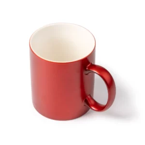 Taza de cerámica para láser Stamina Marty 1509, rojo, vista superior del interior y del asa