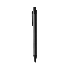 Bolígrafo de cartón reciclado Stamina Piero 1514, negro, vista frontal del bolígrafo