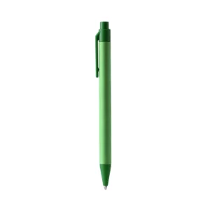 Bolígrafo de cartón reciclado Stamina Piero 1514, verde helecho, vista frontal del bolígrafo