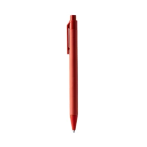 Bolígrafo de cartón reciclado Stamina Piero 1514, rojo, vista frontal del bolígrafo