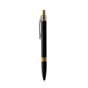 Bolígrafo de aluminio reciclado Stamina Ascari 1515, negro, vista frontal del bolígrafo