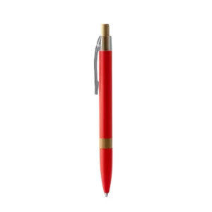 Bolígrafo de aluminio reciclado Stamina Ascari 1515, rojo, vista frontal del bolígrafo