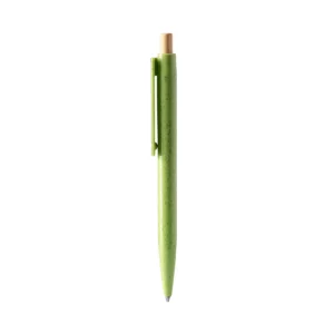 Bolígrafo de fibra de trigo Stamina Carini 1516, verde helecho, vista frontal del bolígrafo