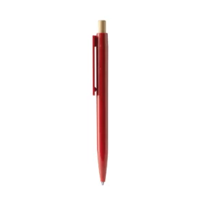 Bolígrafo de fibra de trigo Stamina Carini 1516, rojo, vista frontal del bolígrafo
