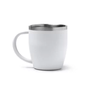 Taza térmica Stamina Bany 1518, blanco, vista frontal del producto