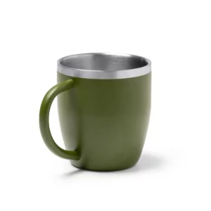 Taza térmica Stamina Bany 1518, verde oscuro, vista de la taza en perspectiva