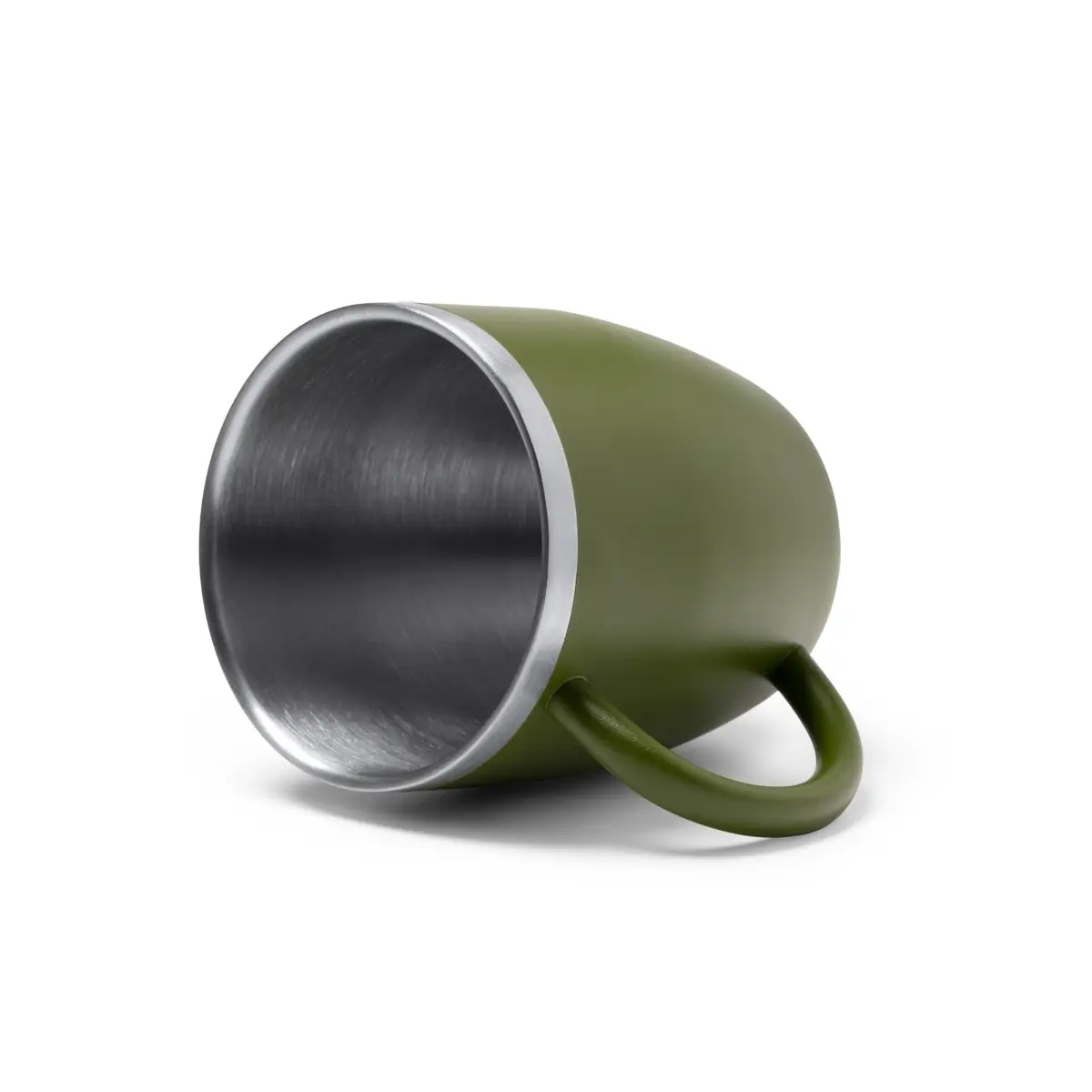 Taza térmica Stamina Bany 1518 7 Taza térmica Stamina Bany 1518, verde oscuro, vista de la taza tumbada con el interior visible