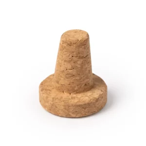 Tapón de corcho para vino Stamina Korek 1519, crudo, vista de la base del tapón