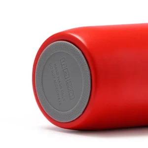 Vaso térmico Stamina Gredos 1520, rojo, detalle de la base antideslizante