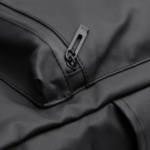 Mochila extensible Stamina Fenati 1526, negro, detalle de la cremallera del bolsillo frontal