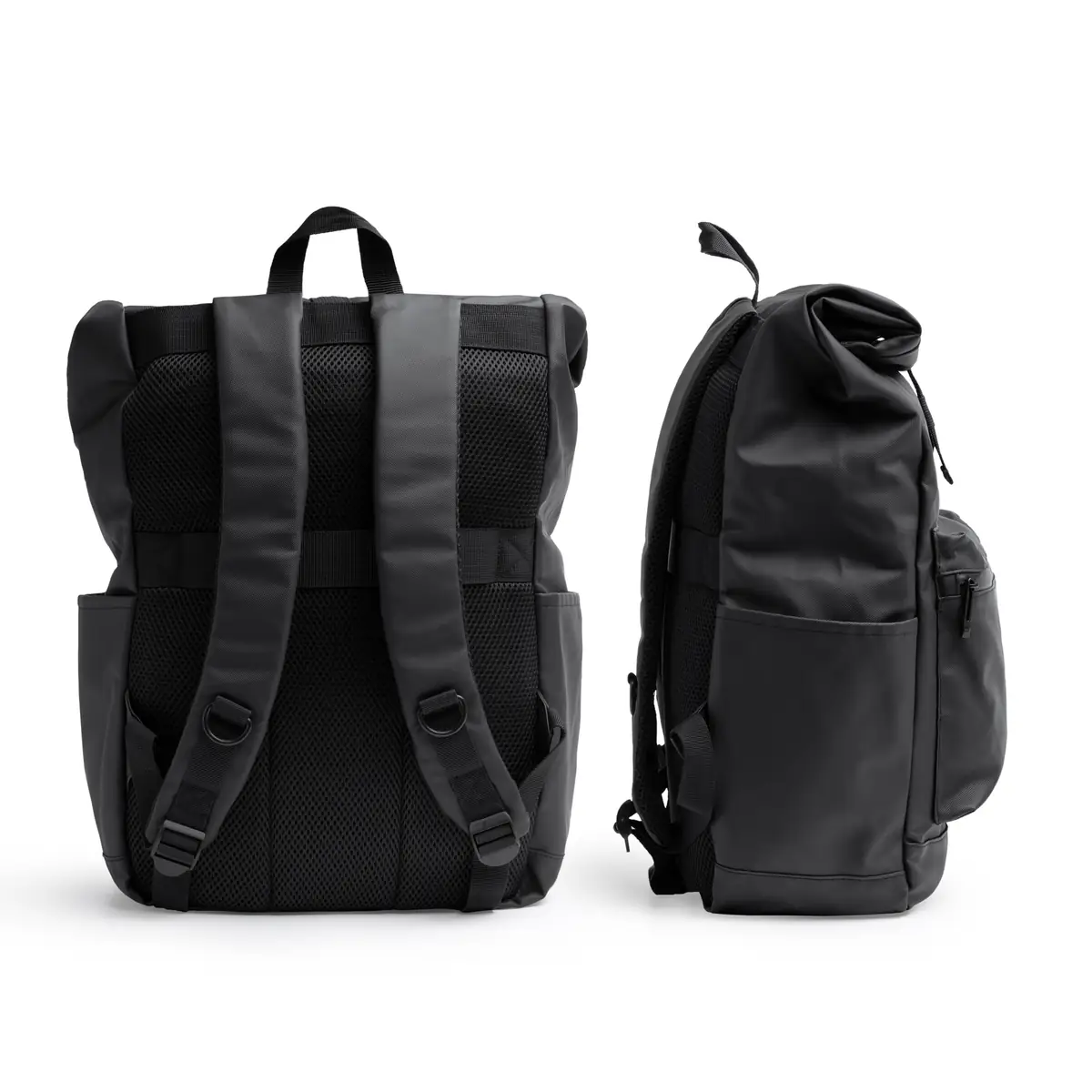 Mochila extensible Stamina Fenati 1526 5 Mochila extensible Stamina Fenati 1526, negro, vistas posterior y lateral de la mochila