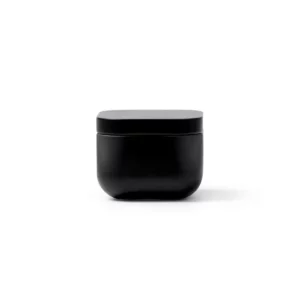 Vela aromática Stamina Trini 1528, negro, vista frontal de la vela cerrada