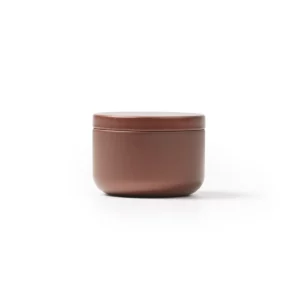 Vela aromática Stamina Gento 1529, rosa dorado, vista frontal de la vela cerrada