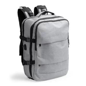 Mochila de viaje Stamina Margot 1534, gris vigoré, vista de la mochila en perspectiva