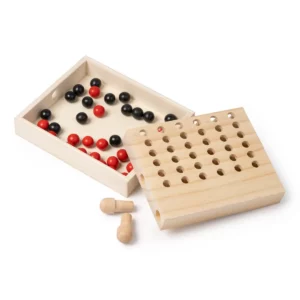 Juego cuatro en raya Stamina Vicos 1540, crudo, vista del interior con las piezas guardadas