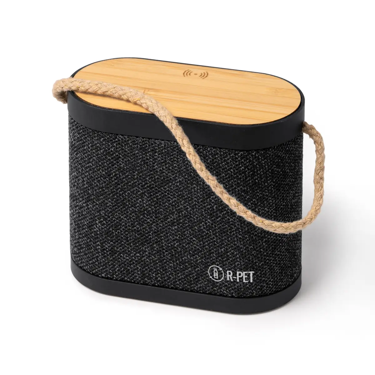 Altavoz con carga inalámbrica Stamina Bianki 1542 2 Altavoz con carga inalámbrica Stamina Bianki 1542, negro, vista de tres cuartos