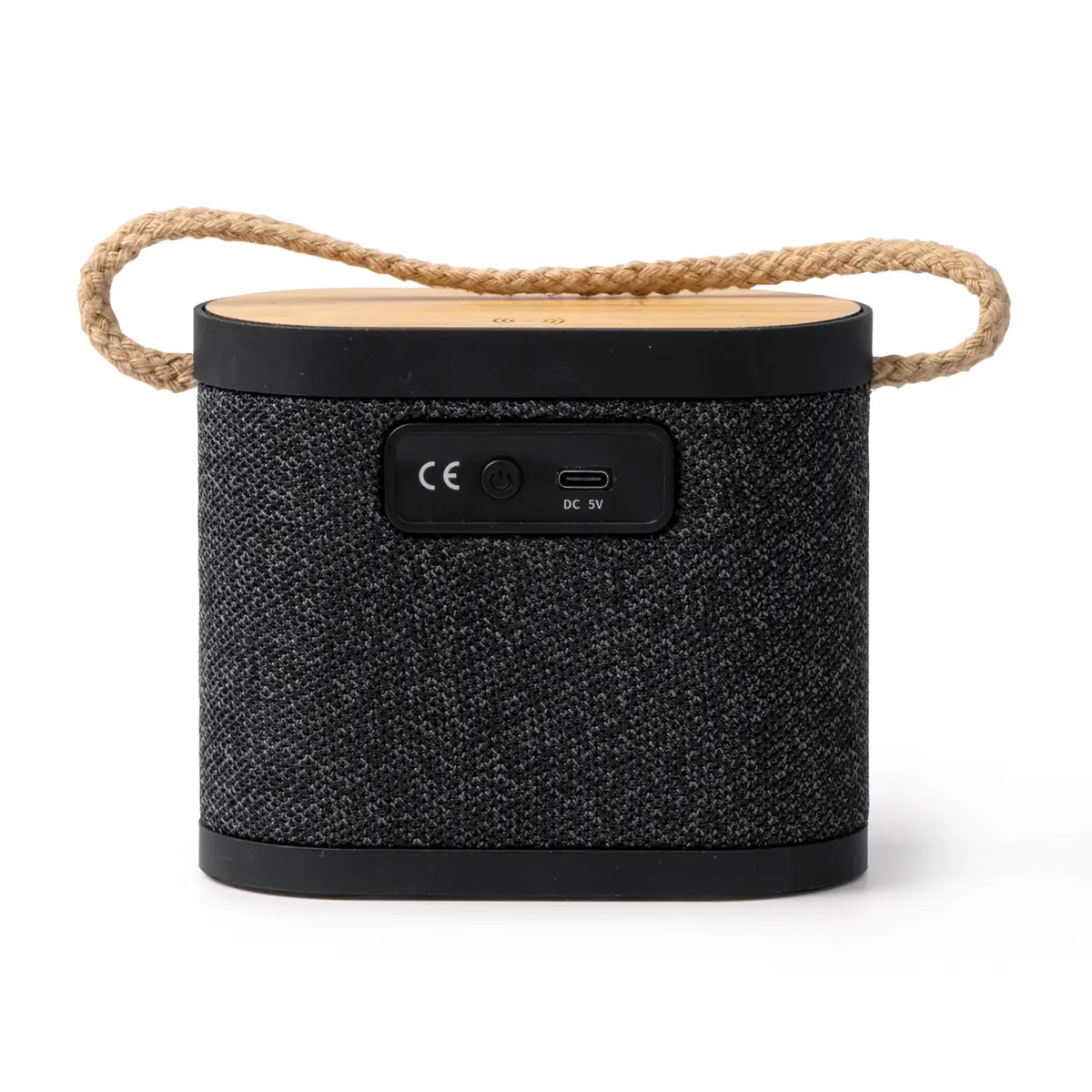 Altavoz con carga inalámbrica Stamina Bianki 1542 3 Altavoz con carga inalámbrica Stamina Bianki 1542, negro, vista posterior de las conexiones