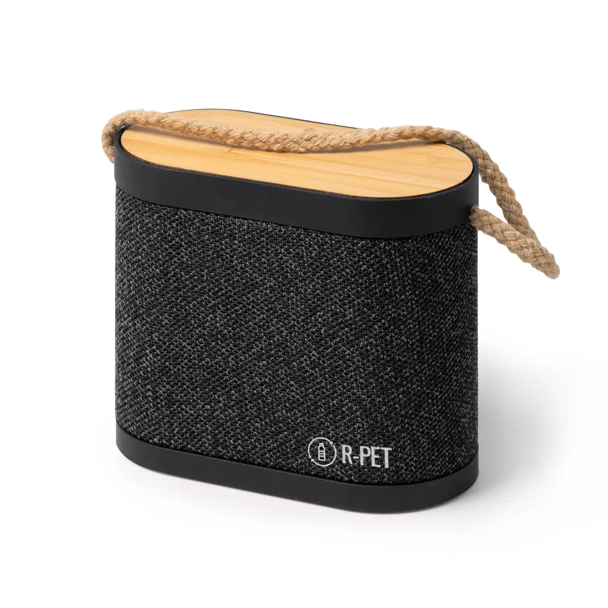Altavoz con carga inalámbrica Stamina Bianki 1542 5 Altavoz con carga inalámbrica Stamina Bianki 1542, negro, otra vista de tres cuartos con asa