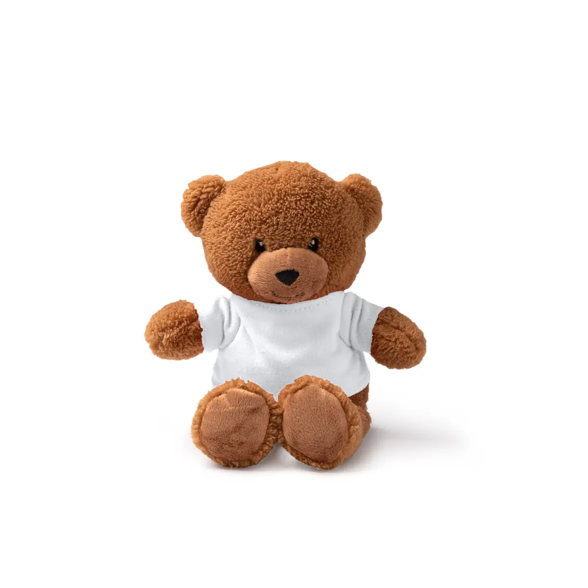 Pack de 10 peluches Stamina Koda 1548 1 Pack de 10 peluches Stamina Koda 1548, camiseta en blanco, vista frontal del peluche