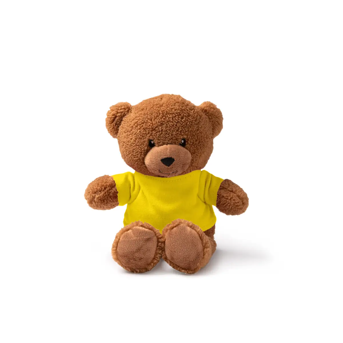 Pack de 10 peluches Stamina Koda 1548 2 Pack de 10 peluches Stamina Koda 1548, camiseta en amarillo, vista frontal del peluche