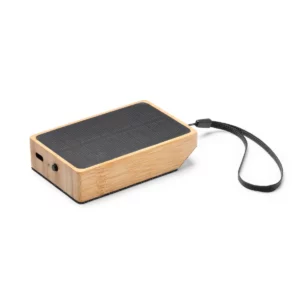 Altavoz con carga solar Stamina Yunker 1552, crudo, vista del panel solar posterior