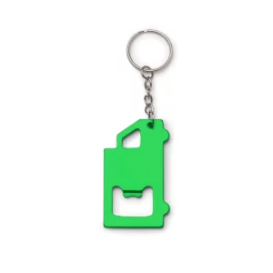 Llavero abridor camión Stamina Tolvak 1554, verde helecho, vista frontal del modelo