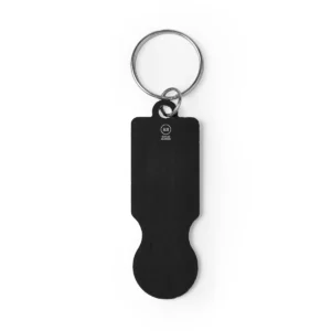 Llavero moneda Stamina Hornet 1556, negro, vista frontal del llavero