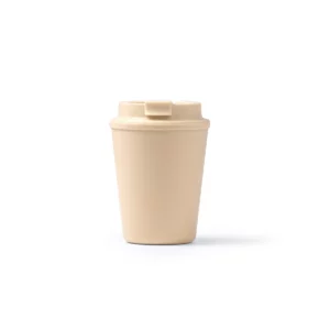 Vaso con tapa a rosca Stamina Oklan 1562, beige, vista frontal del producto