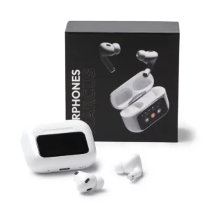 Auriculares con estuche Stamina Marcus 1566, blanco, presentación con caja