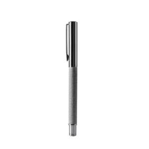 Roller con tapa Stamina Lomox 1572, gris, vista frontal del bolígrafo