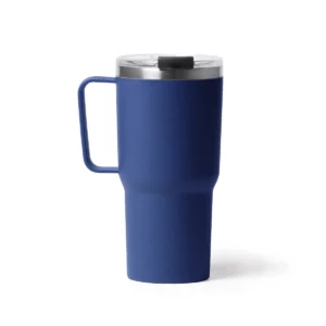 Taza con tapa Stamina Kencher 1589, marino, vista frontal del producto