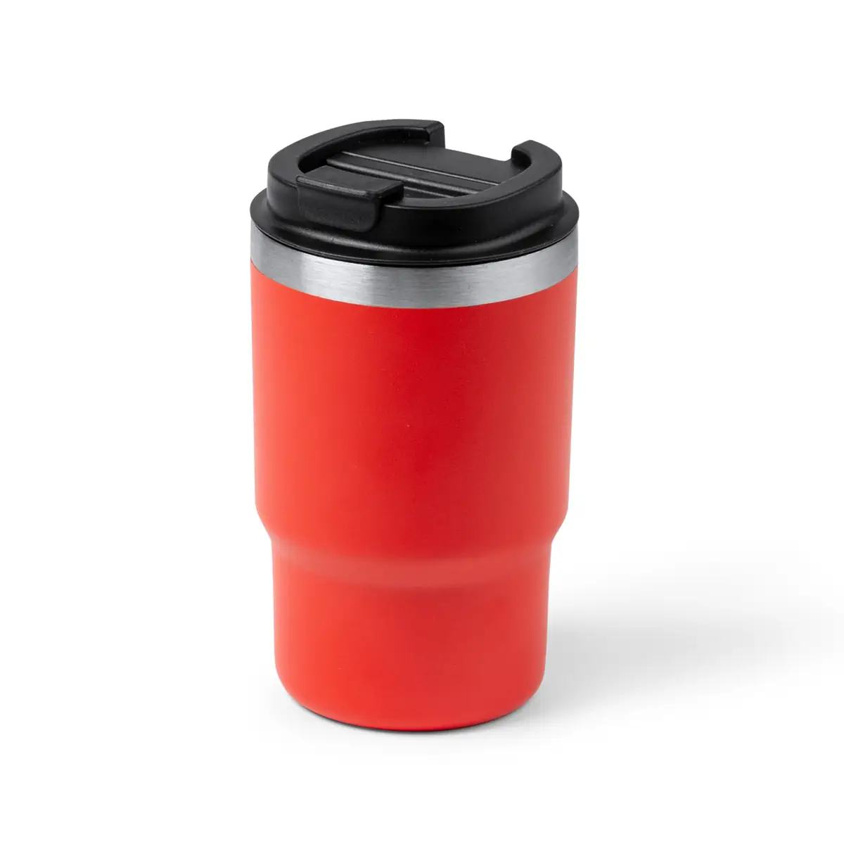 Vaso térmico Stamina Venturi 1596 7 Vaso térmico Stamina Venturi 1596, rojo, vista del vaso en perspectiva con la tapa colocada