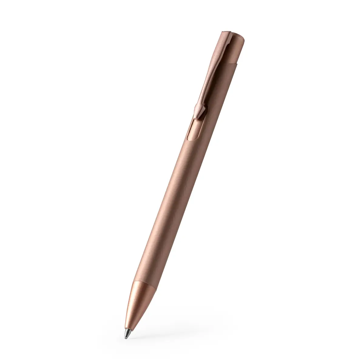 Bolígrafo metálico Stamina Prosa 1600 2 Bolígrafo metálico Stamina Prosa 1600, rosa, vista del bolígrafo en perspectiva