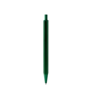 Bolígrafo hexagonal Stamina Firmus 1601, verde helecho, vista frontal del bolígrafo