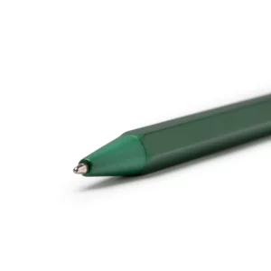Bolígrafo hexagonal Stamina Firmus 1601, verde helecho, detalle de la punta y el agarre
