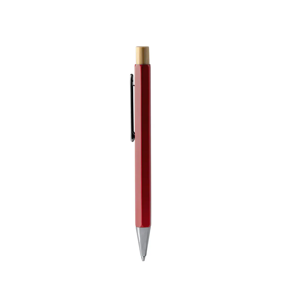 Bolígrafo hexagonal Stamina Salom 1602 6 Bolígrafo hexagonal Stamina Salom 1602, rojo, vista frontal del bolígrafo