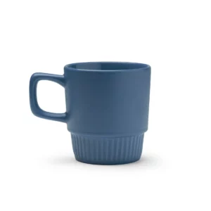 Taza de cerámica Stamina Longi 1613, azul profundo, vista frontal del producto