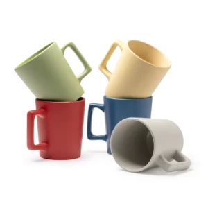 Taza con asa grande Stamina Dunlok 1614, composición de los cinco colores de taza