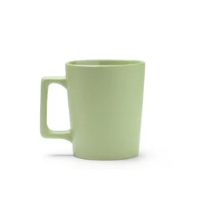 Taza con asa grande Stamina Dunlok 1614, verde salvia, vista frontal del producto