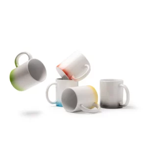 Taza con degradado Stamina Nevex 1615, composición de las tazas en los cinco colores