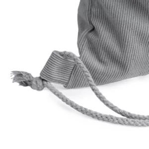 Mochila de cuerdas Stamina Masur 1620, gris, detalle de la sujeción inferior de las cuerdas