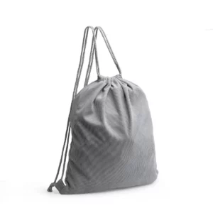 Mochila de cuerdas Stamina Masur 1620, gris, vista de la mochila con los cordones extendidos